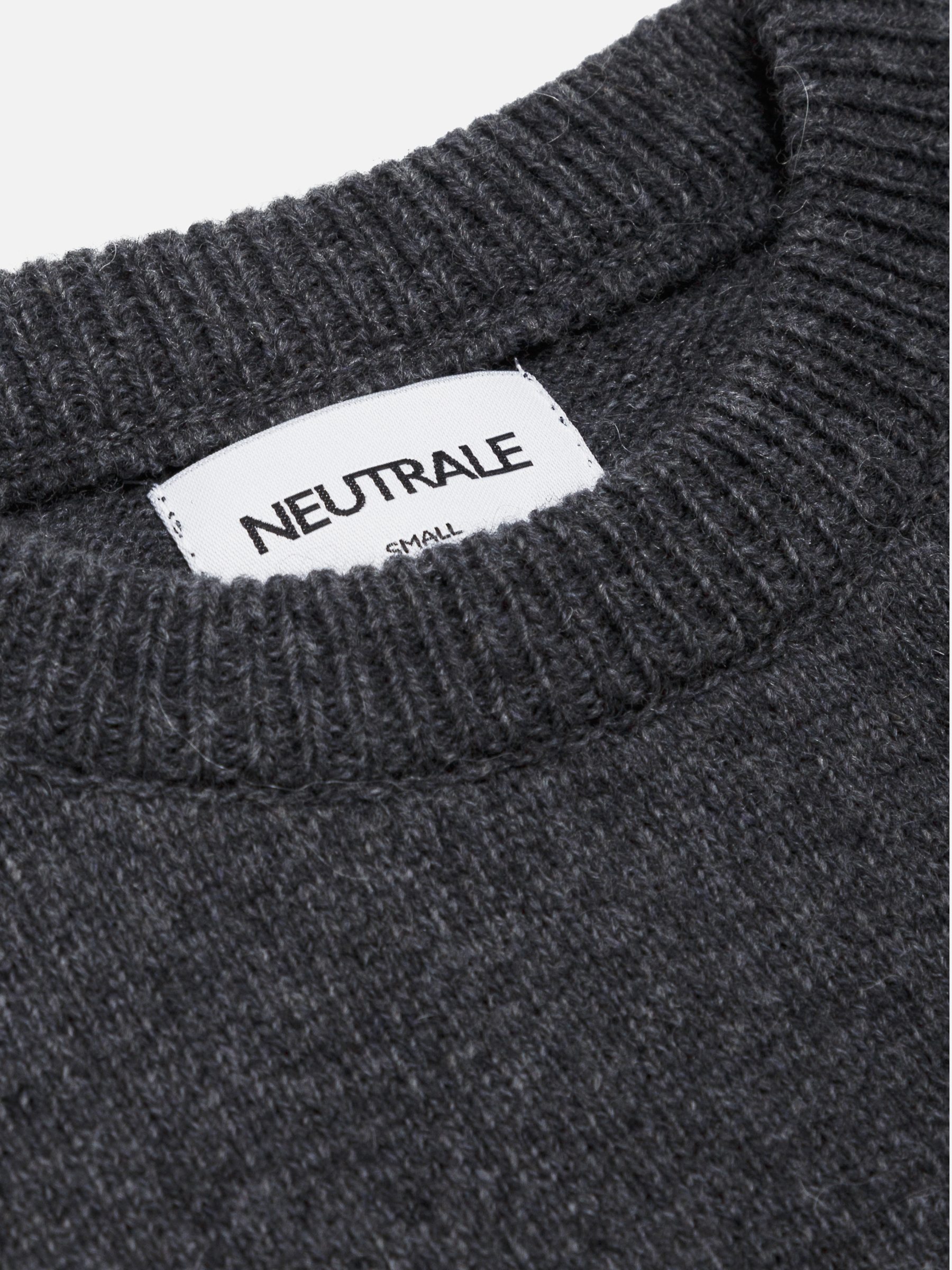 neutrale dark grey knit sweater crafted from organic cotton