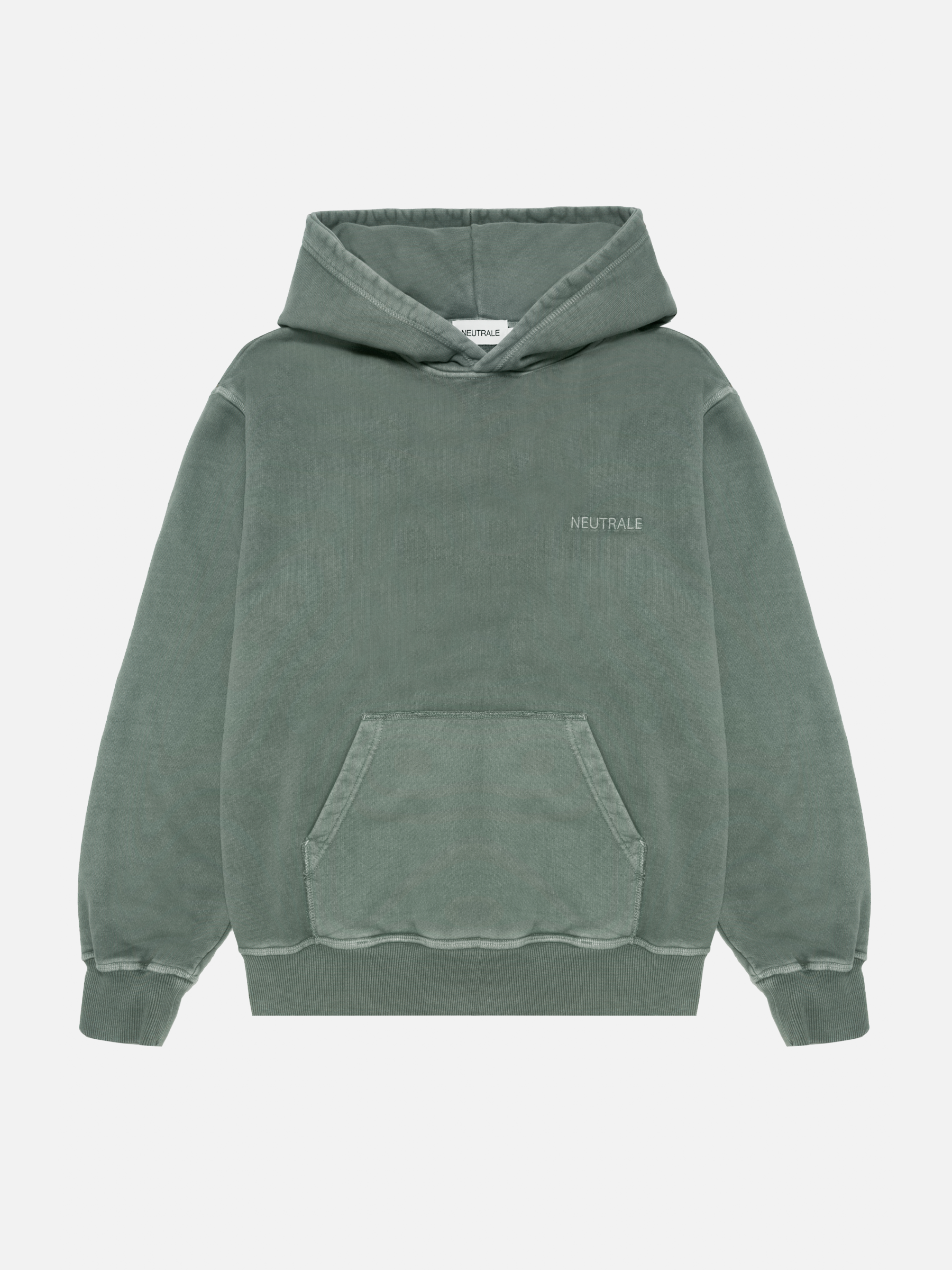 Neutrale heavyweight hoodie in green. Crafted from 100% certified organic cotton and a garment-dyed finish.